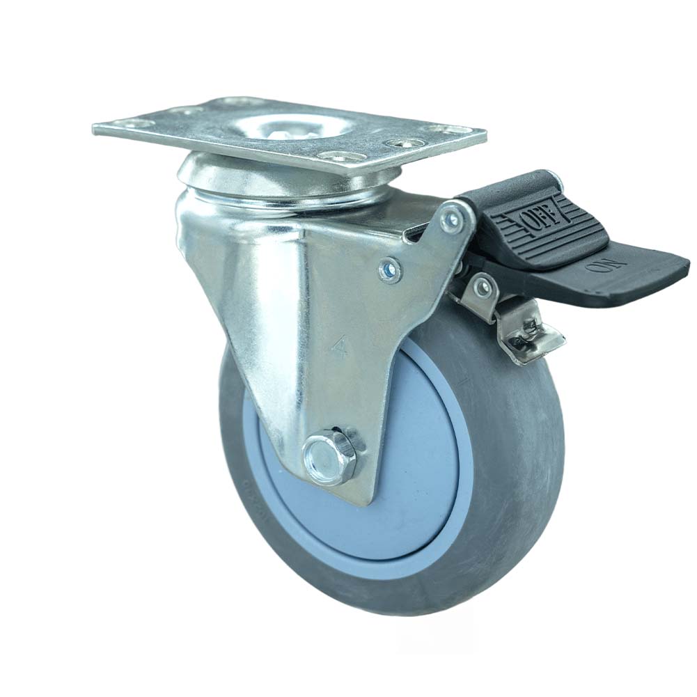 Light Duty Thermoplastic Rubber TPE Dual Brake Caster(DS-20 Series)