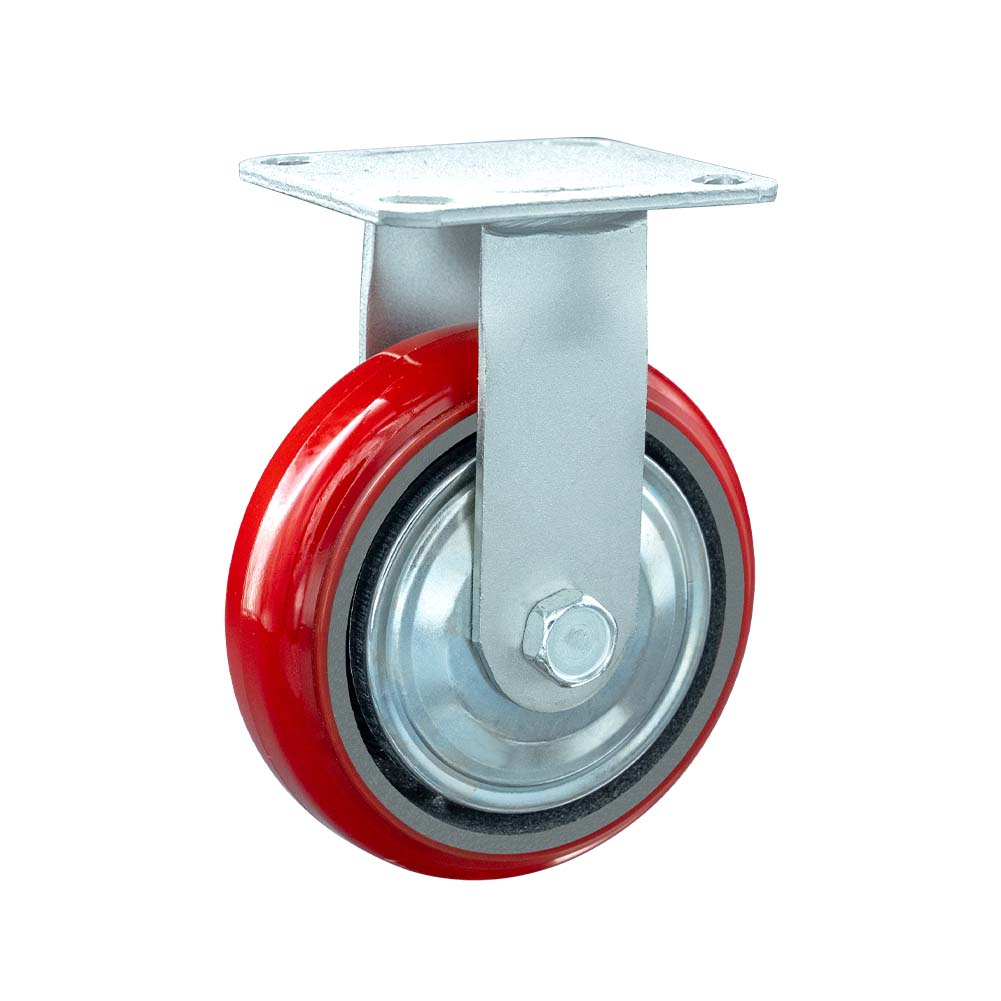  Medium Heavy-duty  Iron Core Polyurethane Tread Rigid Caster(DS34 Series)