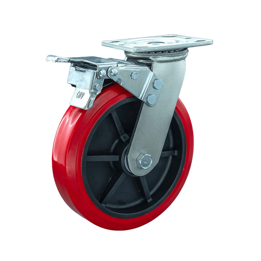 Heavy Duty Plastic Core Polyurethane Tread  Dual Brake Caster(DS-40 Series)
