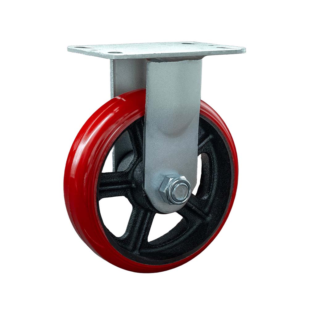 Heavy Duty Iron Core Polyurethane Tread Rigid Caster(DS-42 Series)