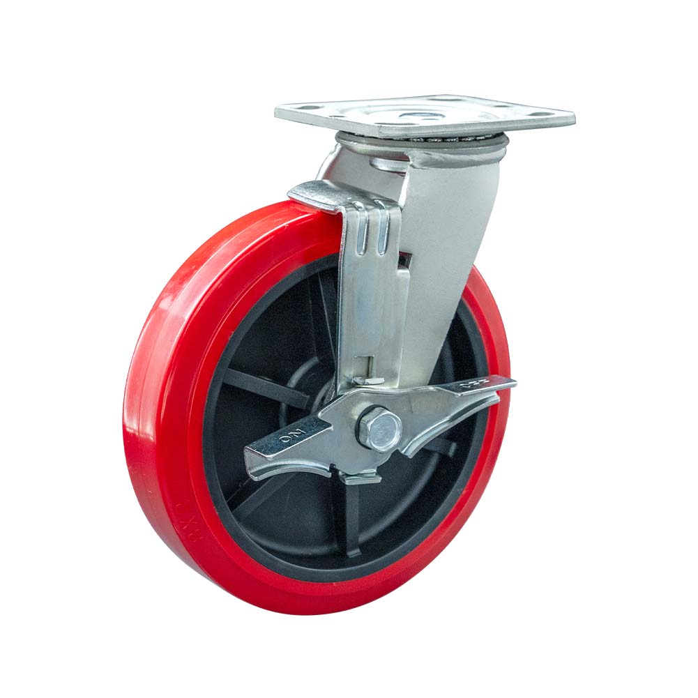 Heavy Duty Plastic Core Polyurethane Tread  Side Brake Caster(DS-40 Series)